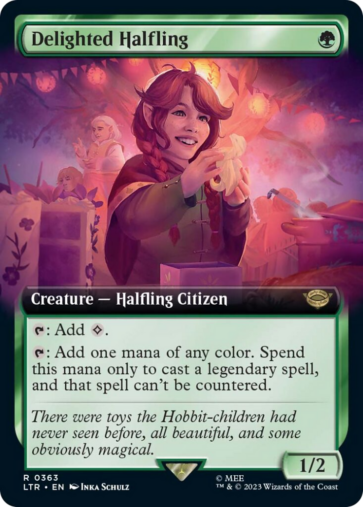 Delighted Halfling (Extended Art) [The Lord of the Rings: Tales of Middle-Earth] - Magic: The Gathering - Card Brawlers | Quebec | Canada |