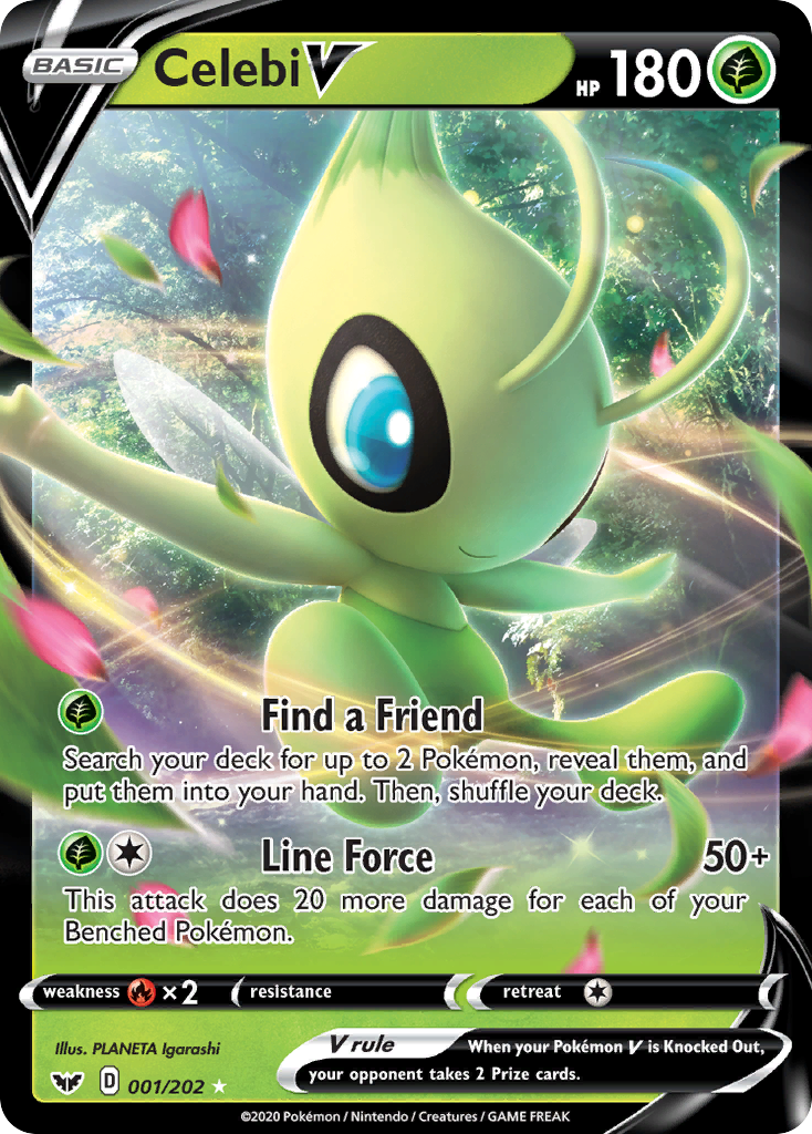 Celebi V (001/202) [Sword & Shield: Base Set] - Pokémon - Card Brawlers | Quebec | Canada |