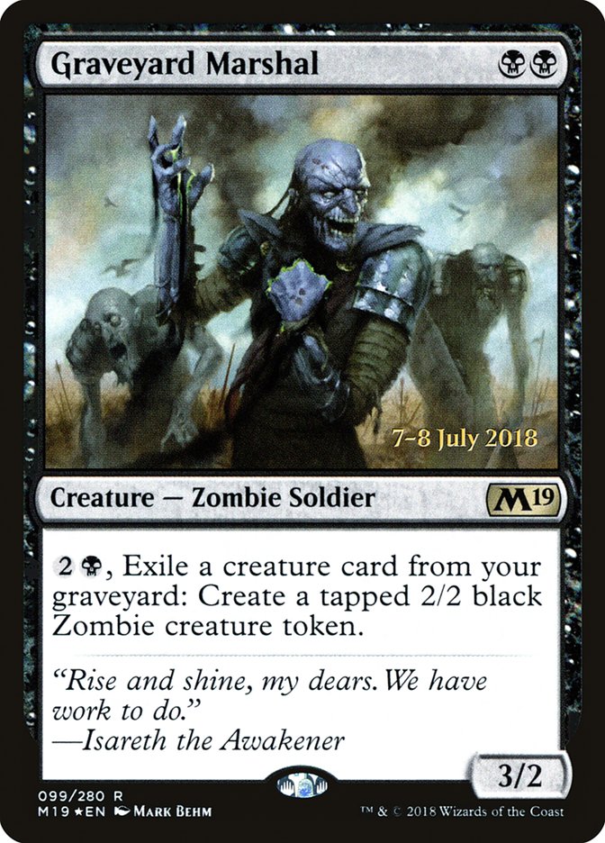 Graveyard Marshal [Core Set 2019 Prerelease Promos] - Magic: The Gathering - Card Brawlers | Quebec | Canada |