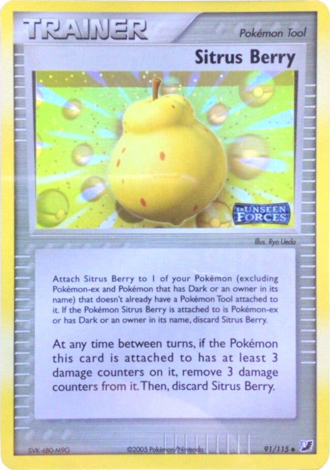 Sitrus Berry (91/115) (Stamped) [EX: Unseen Forces] - Pokémon - Card Brawlers | Quebec | Canada |