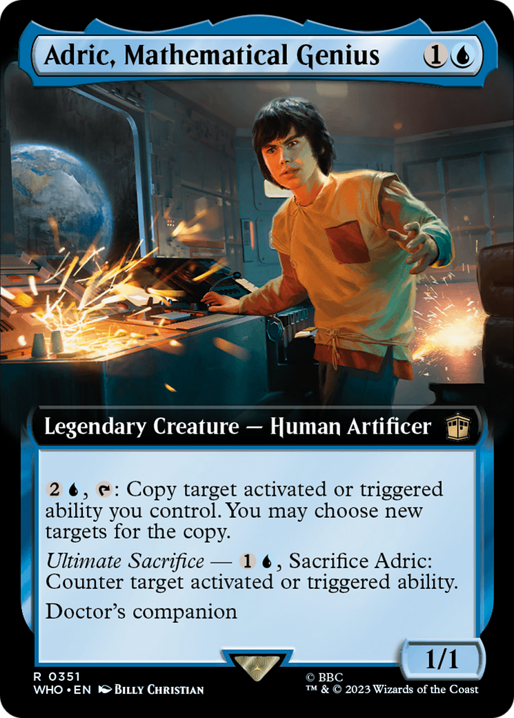 Adric, Mathematical Genius (Extended Art) [Doctor Who] - Magic: The Gathering - Card Brawlers | Quebec | Canada |