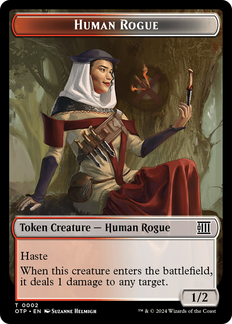 Human Rogue // Plot Double-Sided Token [Outlaws of Thunder Junction: Breaking News Tokens] - Magic: The Gathering - Card Brawlers | Quebec | Canada |