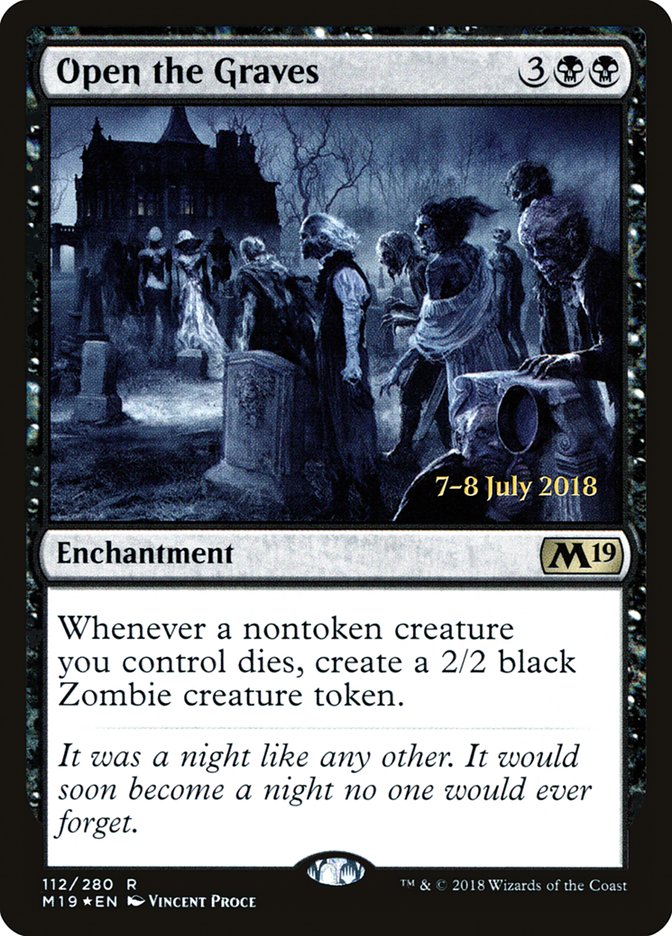 Open the Graves [Core Set 2019 Prerelease Promos] - Magic: The Gathering - Card Brawlers | Quebec | Canada |