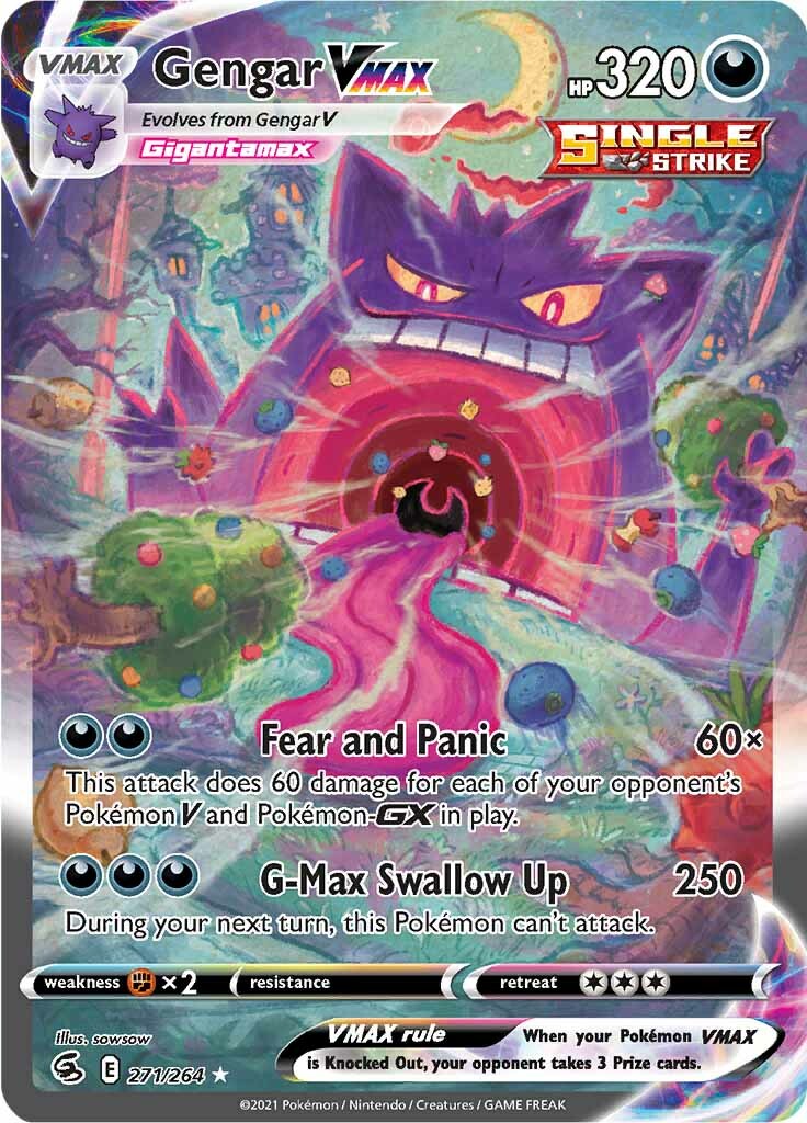 Gengar VMAX (271/264) [Sword & Shield: Fusion Strike] - Pokémon - Card Brawlers | Quebec | Canada |