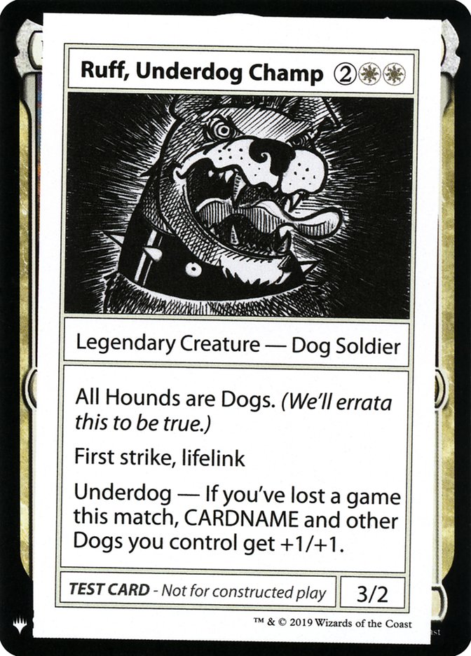 Ruff, Underdog Champ [Mystery Booster Playtest Cards] - Magic: The Gathering - Card Brawlers | Quebec | Canada |