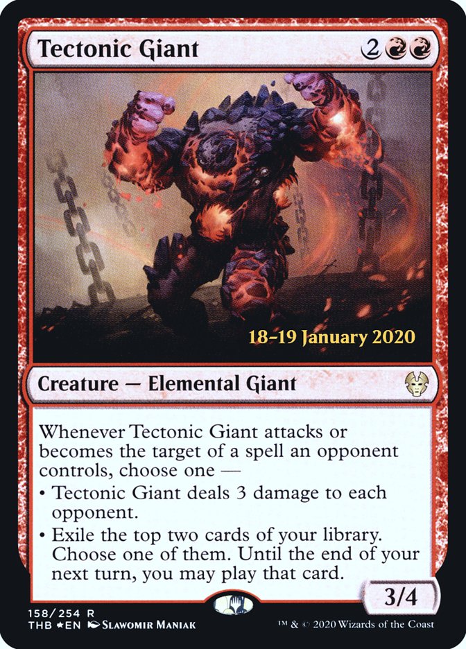Tectonic Giant [Theros Beyond Death Prerelease Promos] - Magic: The Gathering - Card Brawlers | Quebec | Canada |