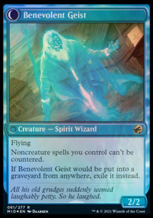 Malevolent Hermit // Benevolent Geist [Innistrad: Midnight Hunt Prerelease Promos] - Magic: The Gathering - Card Brawlers | Quebec | Canada |
