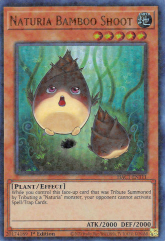 Naturia Bamboo Shoot (Duel Terminal) [HAC1-EN111] Parallel Rare - Yu-Gi-Oh! - Card Brawlers | Quebec | Canada |