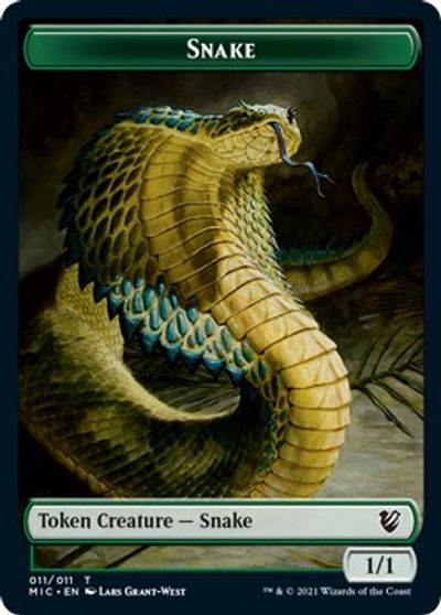 Spirit // Snake Double-Sided Token [Innistrad: Midnight Hunt Commander Tokens] - Magic: The Gathering - Card Brawlers | Quebec | Canada |