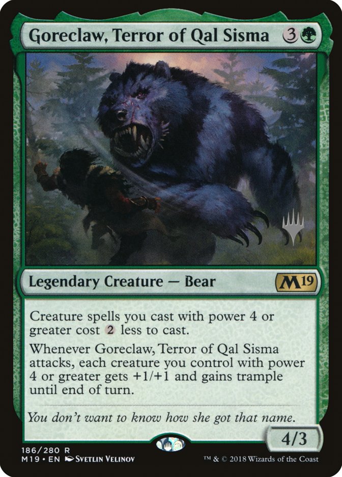 Goreclaw, Terror of Qal Sisma (Promo Pack) [Core Set 2019 Promos] - Magic: The Gathering - Card Brawlers | Quebec | Canada |