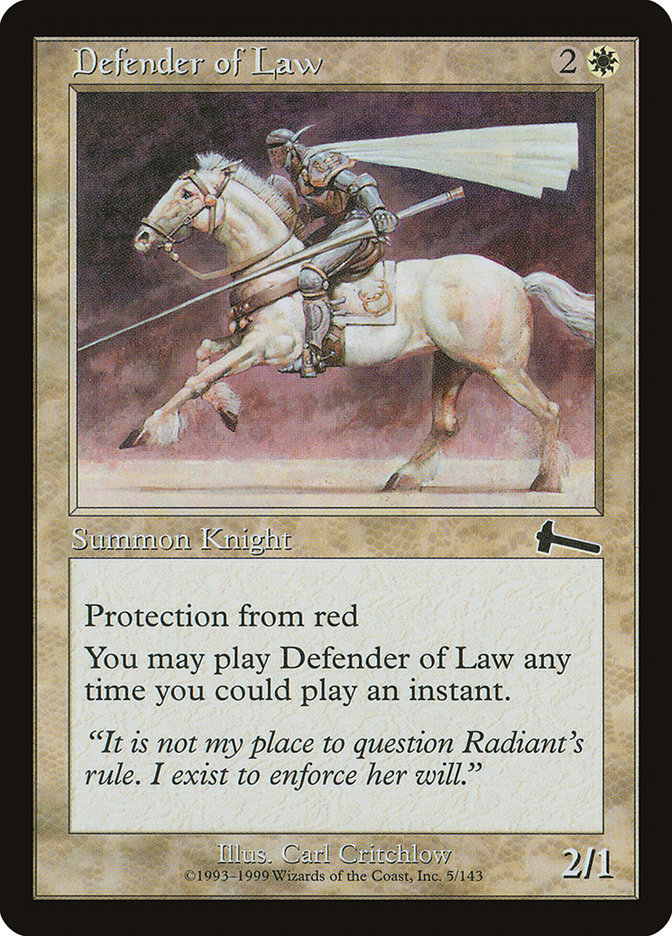Defender of Law [Urza's Legacy] - Magic: The Gathering - Card Brawlers | Quebec | Canada |