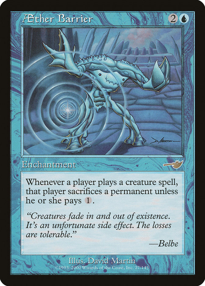 Aether Barrier [Nemesis] - Magic: The Gathering - Card Brawlers | Quebec | Canada |