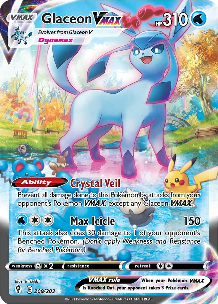 Glaceon VMAX (209/203) [Sword & Shield: Evolving Skies] - Pokémon - Card Brawlers | Quebec | Canada |