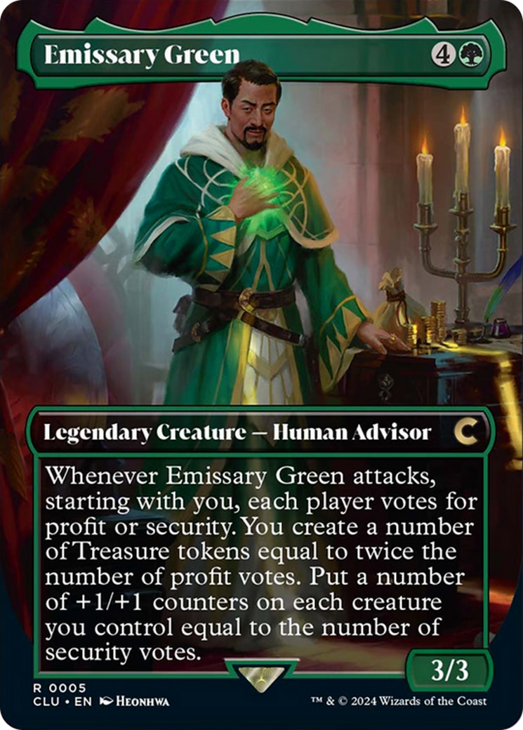 Emissary Green (Borderless) [Ravnica: Clue Edition] - Magic: The Gathering - Card Brawlers | Quebec | Canada |