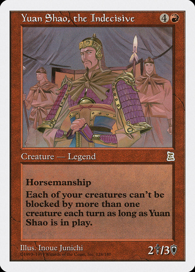 Yuan Shao, the Indecisive [Portal Three Kingdoms] - Magic: The Gathering - Card Brawlers | Quebec | Canada |