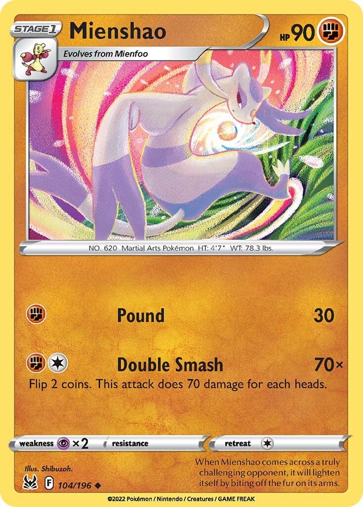 Mienshao (104/196) [Sword & Shield: Lost Origin] - Pokémon - Card Brawlers | Quebec | Canada |