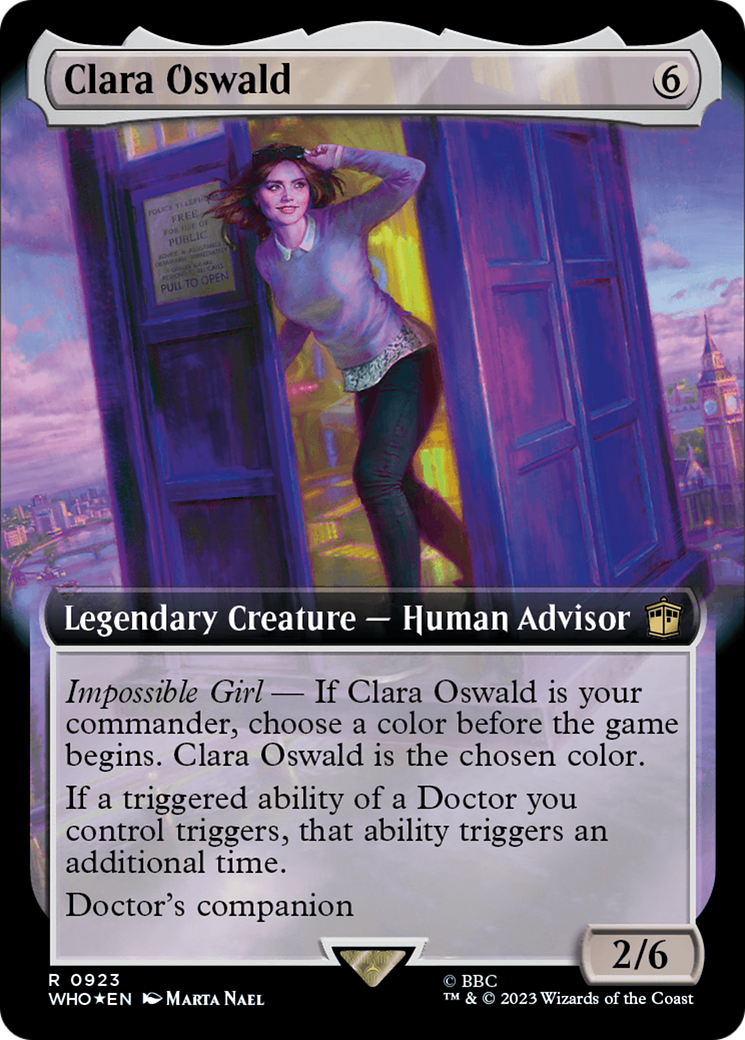 Clara Oswald (Extended Art) (Surge Foil) [Doctor Who] - Magic: The Gathering - Card Brawlers | Quebec | Canada |