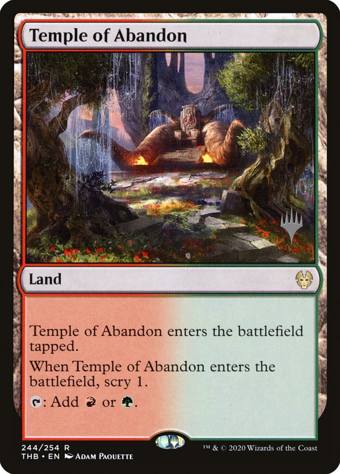 Temple of Abandon (Promo Pack) [Theros Beyond Death Promos] - Magic: The Gathering - Card Brawlers | Quebec | Canada |