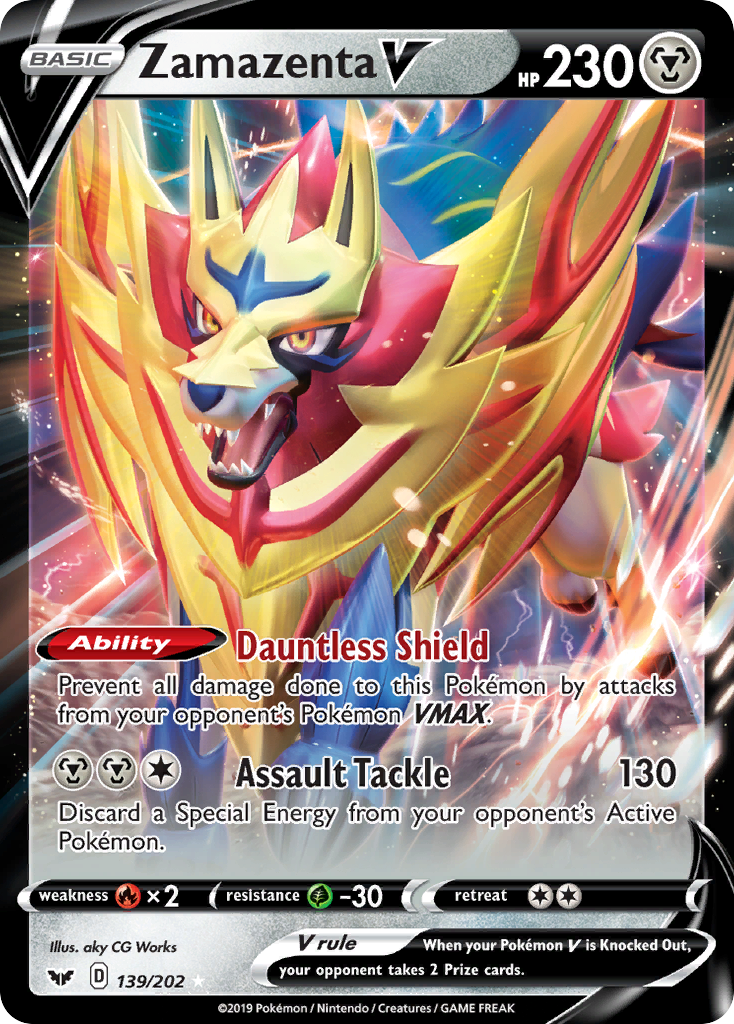 Zamazenta V (139/202) [Sword & Shield: Base Set] - Pokémon - Card Brawlers | Quebec | Canada |
