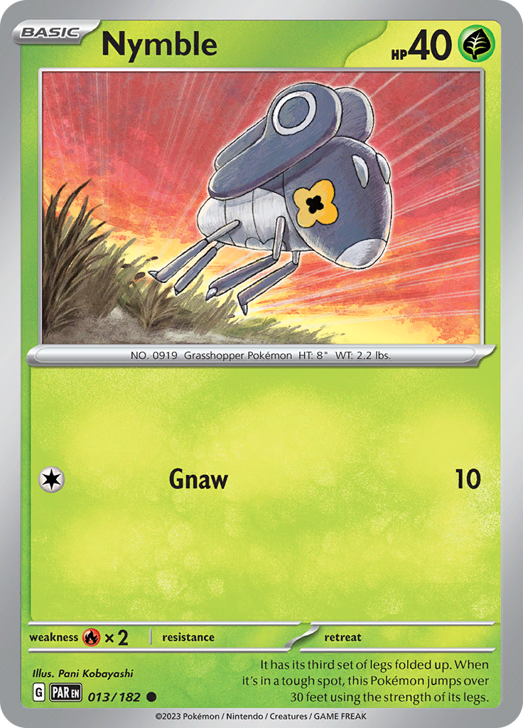 Nymble (013/182) [Scarlet & Violet: Paradox Rift] - Pokémon - Card Brawlers | Quebec | Canada |