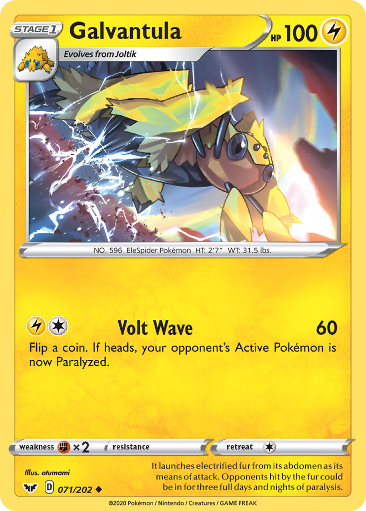 Galvantula (071/202) [Sword & Shield: Base Set] - Pokémon - Card Brawlers | Quebec | Canada |