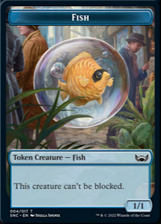 Clue // Fish Double-Sided Token [Streets of New Capenna Commander Tokens] - Magic: The Gathering - Card Brawlers | Quebec | Canada |