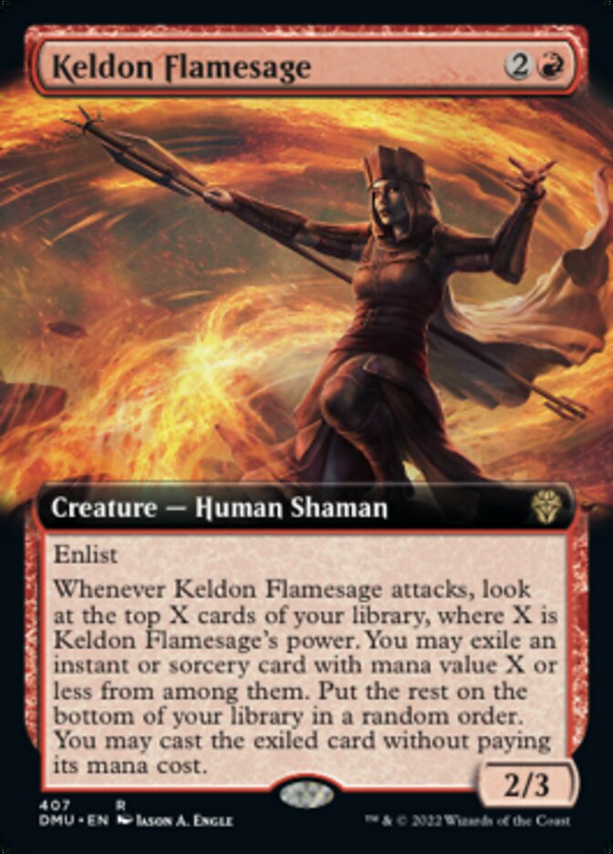 Keldon Flamesage (Extended Art) [Dominaria United] - Magic: The Gathering - Card Brawlers | Quebec | Canada |