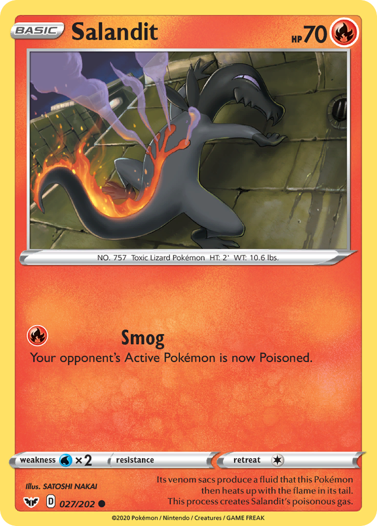 Salandit (027/202) [Sword & Shield: Base Set] - Pokémon - Card Brawlers | Quebec | Canada |