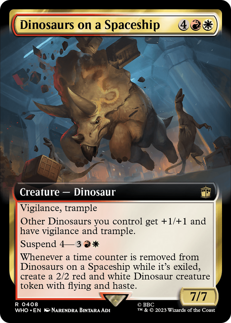 Dinosaurs on a Spaceship (Extended Art) [Doctor Who] - Magic: The Gathering - Card Brawlers | Quebec | Canada |