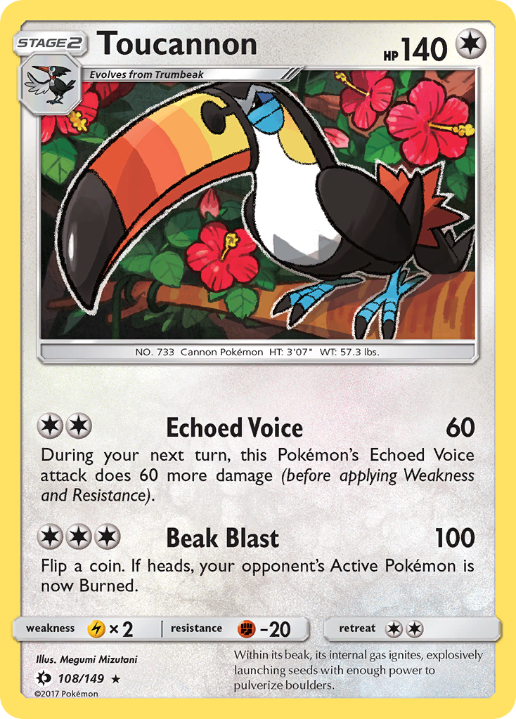Toucannon (108/149) [Sun & Moon: Base Set] - Pokémon - Card Brawlers | Quebec | Canada |