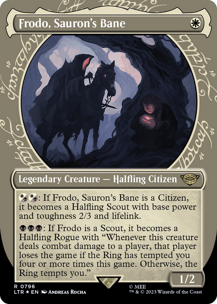 Frodo, Sauron's Bane (Showcase) (Surge Foil) [The Lord of the Rings: Tales of Middle-Earth] - Magic: The Gathering - Card Brawlers | Quebec | Canada |