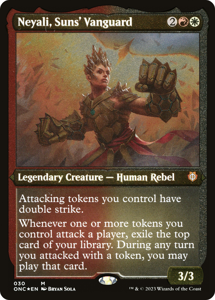 Neyali, Suns' Vanguard (Foil Etched) (Display Commander) [Phyrexia: All Will Be One Commander] - Magic: The Gathering - Card Brawlers | Quebec | Canada |