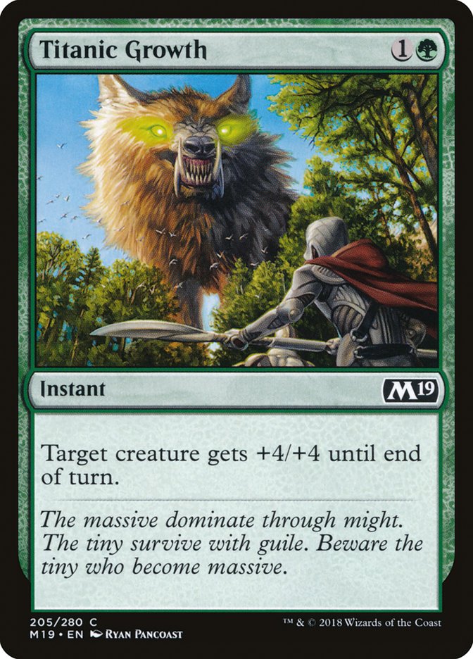 Titanic Growth [Core Set 2019] - Magic: The Gathering - Card Brawlers | Quebec | Canada |
