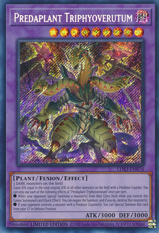 Predaplant Triphyoverutum [LDS3-EN076] Secret Rare - Yu-Gi-Oh! - Card Brawlers | Quebec | Canada |
