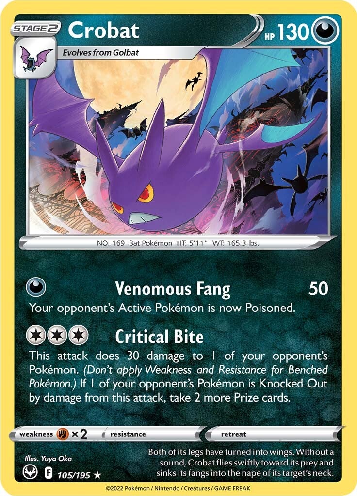 Crobat (105/195) [Sword & Shield: Silver Tempest] - Pokémon - Card Brawlers | Quebec | Canada |