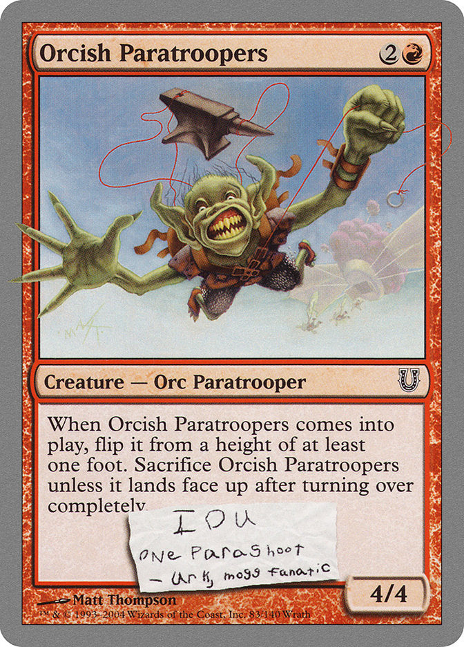 Orcish Paratroopers [Unhinged] - Magic: The Gathering - Card Brawlers | Quebec | Canada |