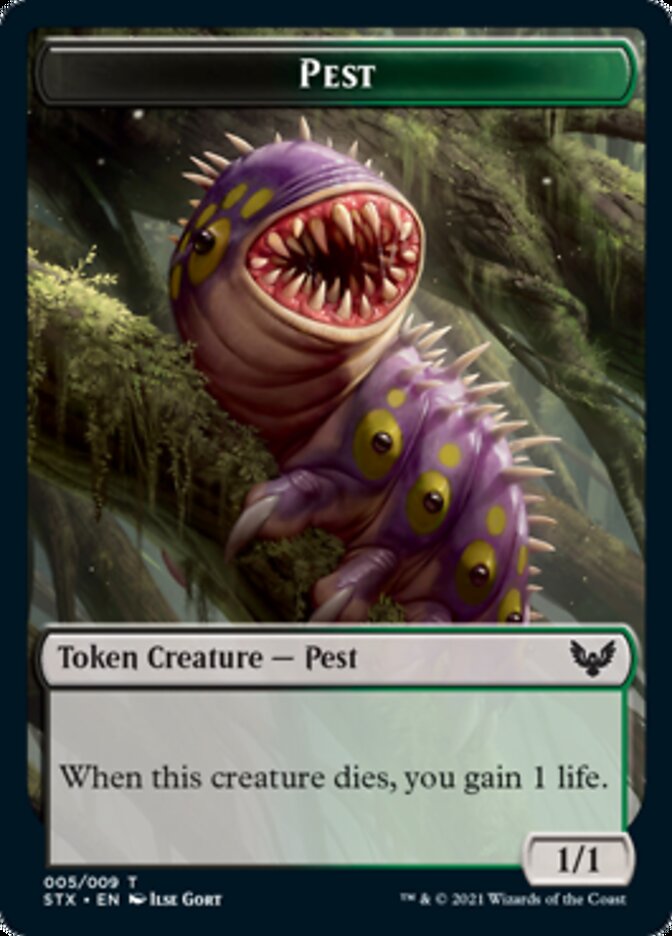Spirit // Pest Double-Sided Token [Strixhaven: School of Mages Tokens] - Magic: The Gathering - Card Brawlers | Quebec | Canada |