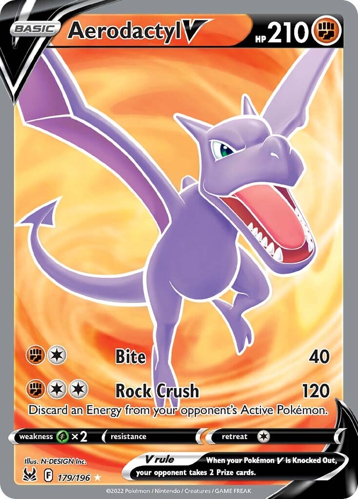 Aerodactyl V (179/196) [Sword & Shield: Lost Origin] - Pokémon - Card Brawlers | Quebec | Canada |