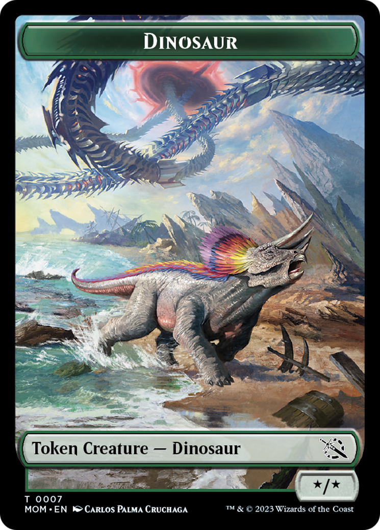 Treasure (21) // Dinosaur Double-Sided Token [March of the Machine Tokens] - Magic: The Gathering - Card Brawlers | Quebec | Canada |