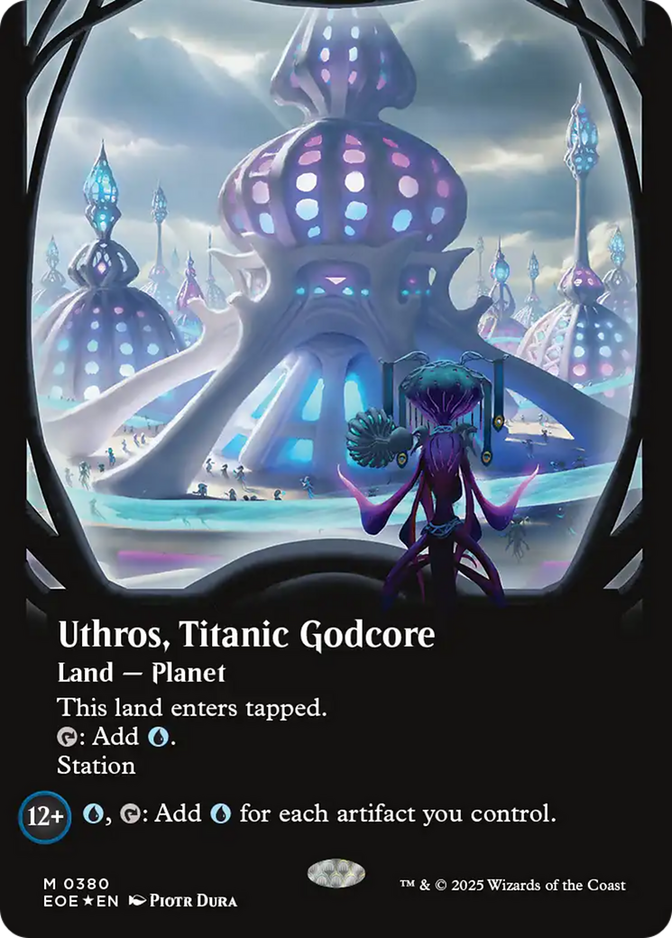 Uthros, Titanic Godcore (Borderless) (Galaxy Foil) [Edge of Eternities] - Magic: The Gathering - Card Brawlers | Quebec | Canada |