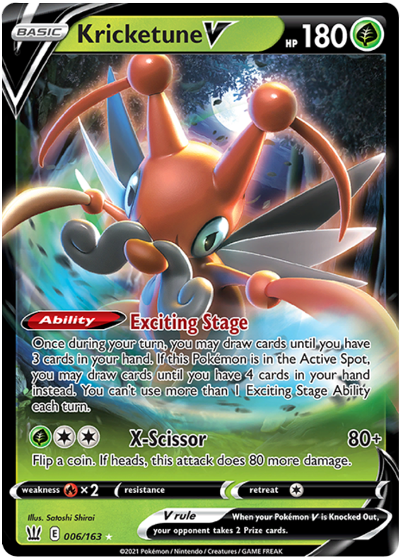 Kricketune V (006/163) [Sword & Shield: Battle Styles] - Pokémon - Card Brawlers | Quebec | Canada |