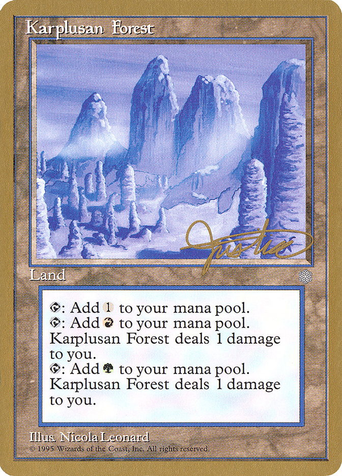 Karplusan Forest (Mark Justice) [Pro Tour Collector Set] - Magic: The Gathering - Card Brawlers | Quebec | Canada |