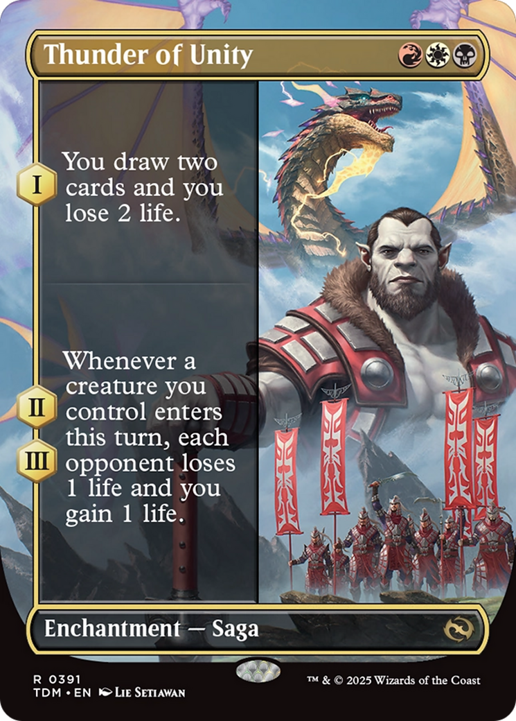Thunder of Unity (Borderless) [Tarkir: Dragonstorm] - Magic: The Gathering - Card Brawlers | Quebec | Canada |