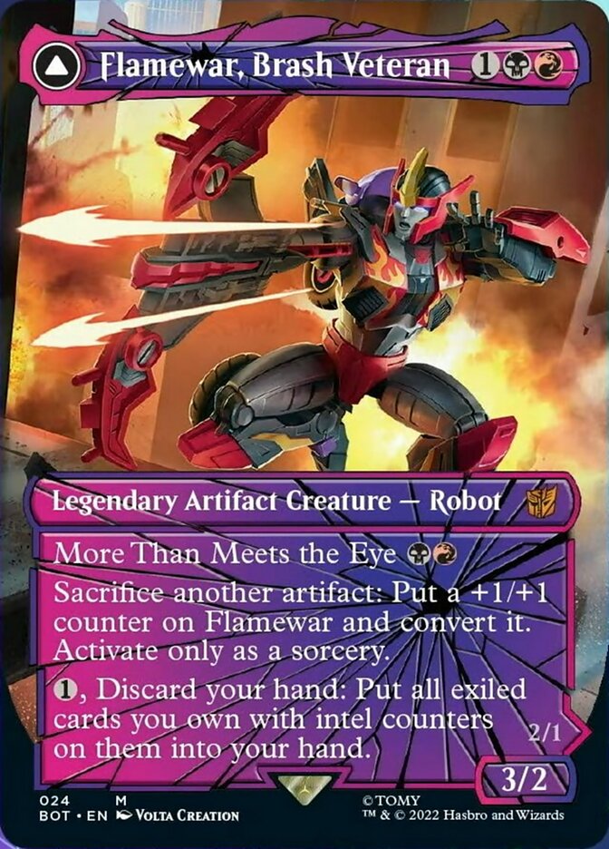 Flamewar, Brash Veteran // Flamewar, Streetwise Operative (Shattered Glass) [Transformers] - Magic: The Gathering - Card Brawlers | Quebec | Canada |