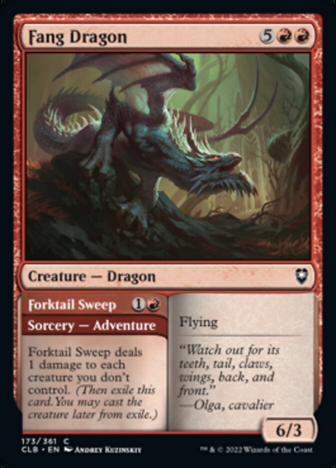 Fang Dragon // Forktail Sweep [Commander Legends: Battle for Baldur's Gate] - Magic: The Gathering - Card Brawlers | Quebec | Canada |