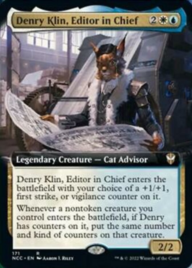 Denry Klin, Editor in Chief (Extended Art) [Streets of New Capenna Commander] - Magic: The Gathering - Card Brawlers | Quebec | Canada |