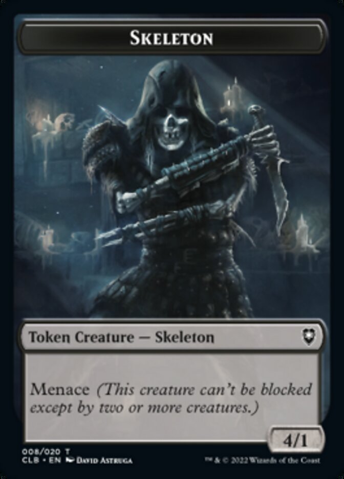 Skeleton Token [Commander Legends: Battle for Baldur's Gate Tokens] - Magic: The Gathering - Card Brawlers | Quebec | Canada |