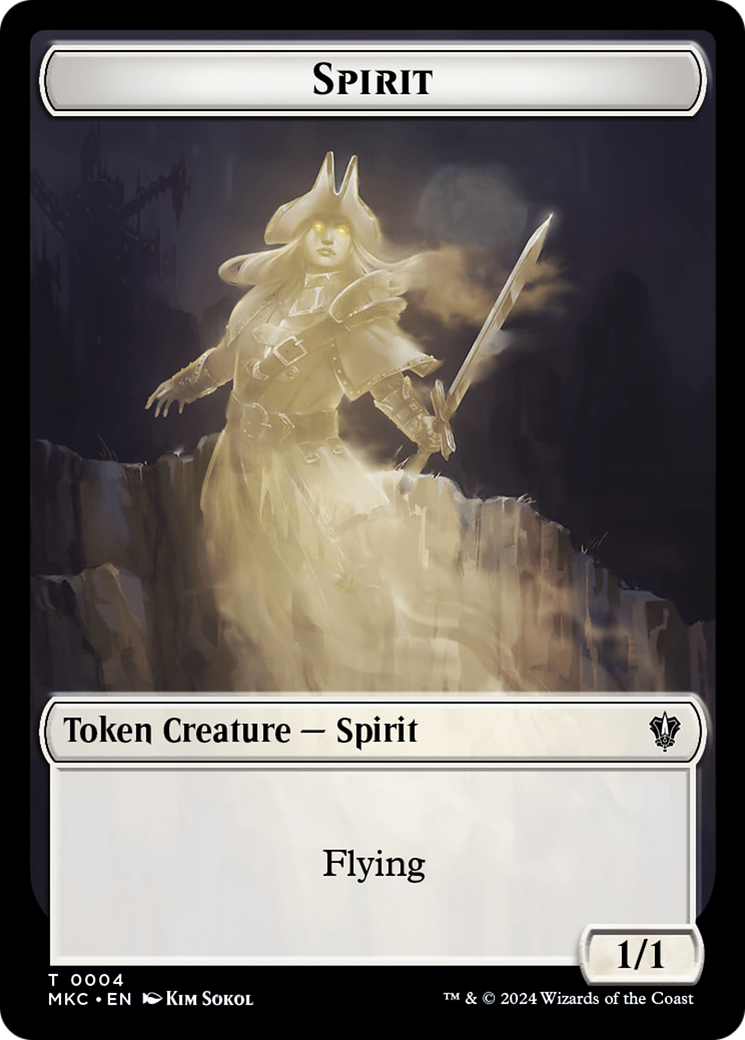 Spirit // Phyrexian Germ Double-Sided Token [Murders at Karlov Manor Commander Tokens] - Magic: The Gathering - Card Brawlers | Quebec | Canada |