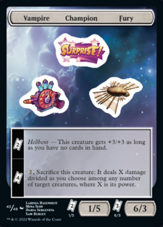 Vampire Champion Fury [Unfinity Stickers] - Magic: The Gathering - Card Brawlers | Quebec | Canada |