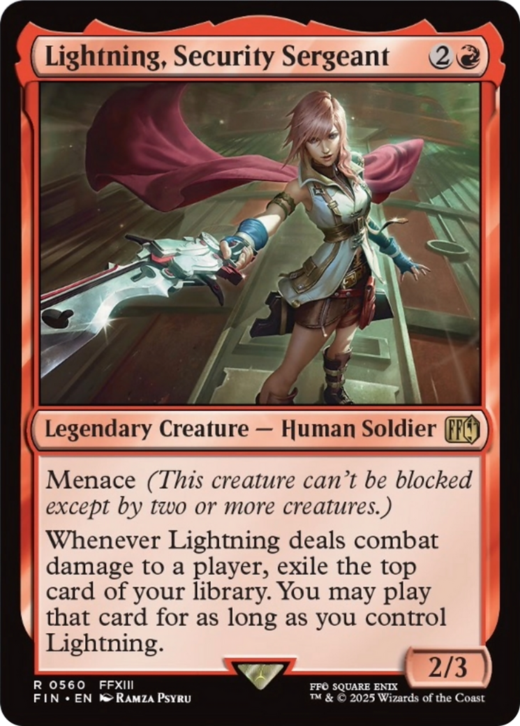 Lightning, Security Sergeant [FINAL FANTASY] - Magic: The Gathering - Card Brawlers | Quebec | Canada |